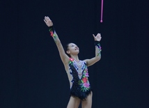 Bakıda Azərbaycan yığması gimnastlarının yoxlama məşqləri və çıxışları keçirilib. Azərbaycan, Bakı, 13 iyun 2016