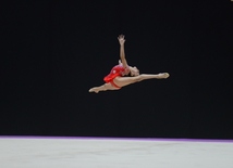 Bakıda Azərbaycan yığması gimnastlarının yoxlama məşqləri və çıxışları keçirilib. Azərbaycan, Bakı, 13 iyun 2016