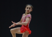 Bakıda Azərbaycan yığması gimnastlarının yoxlama məşqləri və çıxışları keçirilib. Azərbaycan, Bakı, 13 iyun 2016