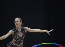 Bakıda Azərbaycan yığması gimnastlarının yoxlama məşqləri və çıxışları keçirilib. Azərbaycan, Bakı, 13 iyun 2016