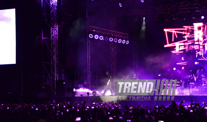 Enrique Iglesias performs in Baku as part of F1 Grand Prix. Azerbaijan, Baku, 18 June 2016