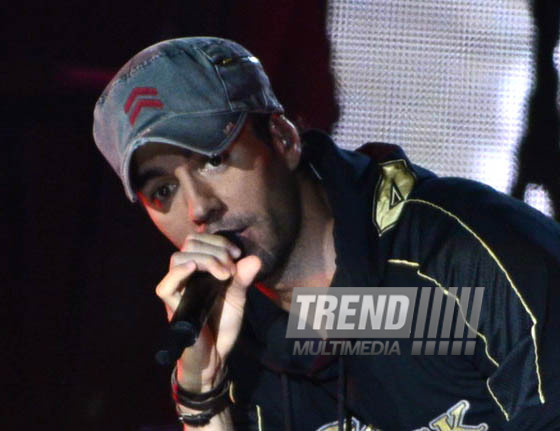 Enrique Iglesias performs in Baku as part of F1 Grand Prix. Azerbaijan, Baku, 18 June 2016