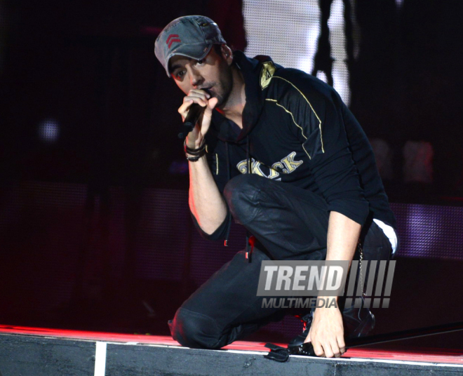 Enrique Iglesias performs in Baku as part of F1 Grand Prix. Azerbaijan, Baku, 18 June 2016