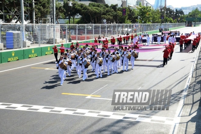 Bakıda "Formula 1" Avropa Qran-Prisinin rəsmi açılış mərasimi keçirilib. Azərbaycan, Bakı, 19 iyun 2016