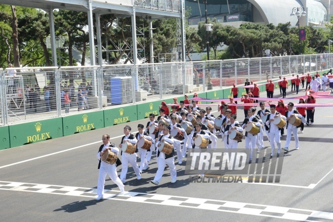 Bakıda "Formula 1" Avropa Qran-Prisinin rəsmi açılış mərasimi keçirilib. Azərbaycan, Bakı, 19 iyun 2016