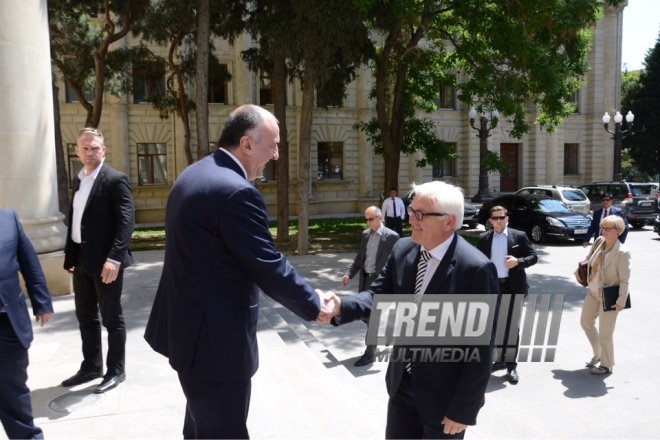 OSCE Chairperson-in-Office Frank-Walter Steinmeier discusses Karabakh conflict settlement in Baku. Azerbaijan, Baku, 30 June 2016