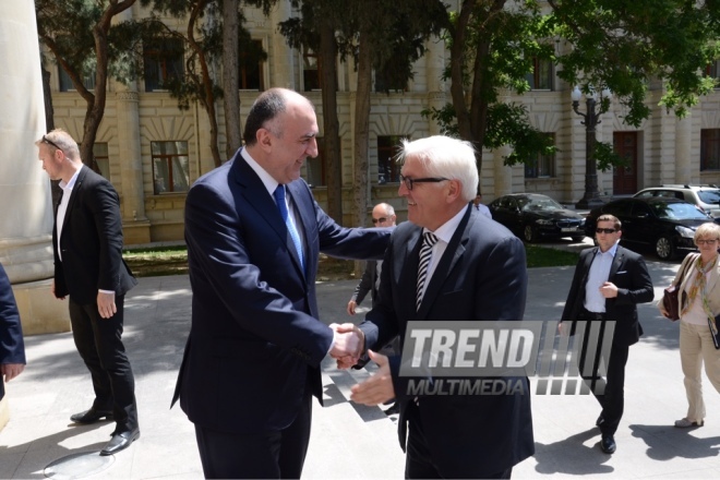 OSCE Chairperson-in-Office Frank-Walter Steinmeier discusses Karabakh conflict settlement in Baku. Azerbaijan, Baku, 30 June 2016