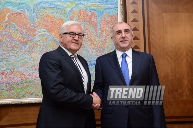 OSCE Chairperson-in-Office Frank-Walter Steinmeier discusses Karabakh conflict settlement in Baku. Azerbaijan, Baku, 30 June 2016