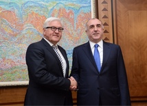 OSCE Chairperson-in-Office Frank-Walter Steinmeier discusses Karabakh conflict settlement in Baku. Azerbaijan, Baku, 30 June 2016