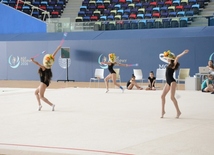 Bakı bədii gimnastika üzrə Dünya Kubokuna hazırlaşır. Azərbaycan, Bakı, 16 iyul 2016