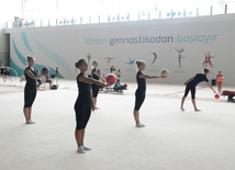 Bakı bədii gimnastika üzrə Dünya Kubokuna hazırlaşır. Azərbaycan, Bakı, 16 iyul 2016