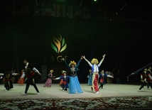 At opening ceremony of FIG World Cup Final in Rhythmic Gymnastics. Azerbaijan, Baku, 22 July 2016