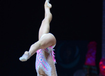 Bakıda bədii gimnastika üzrə Dünya Kuboku yarışlarının ilk günü start götürüb. Azərbaycan, Bakı, 22 iyul 2016