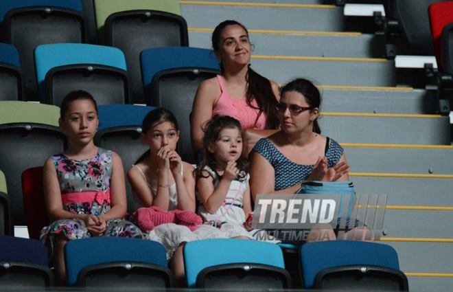 Bakıda bədii gimnastika üzrə Dünya Kuboku yarışlarının ilk günü start götürüb. Azərbaycan, Bakı, 22 iyul 2016