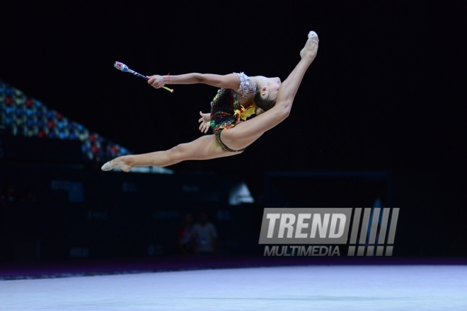 Day 2 of FIG World Cup Final in Rhythmic Gymnastics kicks off in Baku. Azerbaijan, Baku, 23 July 2016