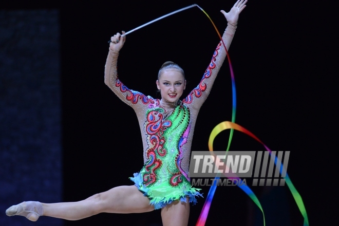 Day 2 of FIG World Cup Final in Rhythmic Gymnastics kicks off in Baku. Azerbaijan, Baku, 23 July 2016