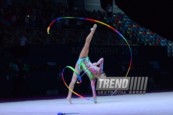 Bakıda bədii gimnastika üzrə Dünya Kuboku yarışlarının sonuncu günü. Azərbaycan, Bakı, 24 iyul 2016