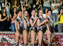 Bakıda Dünya Kubokunun gürz, lentlə və qrup hərəkətləri üzrə qalibləri mükafatlandırılıb. Azərbaycan, Bakı, 24 iyul 2016