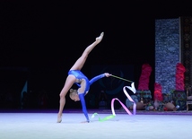 Bakıda bədii gimnastika üzrə Dünya Kuboku yarışlarının sonuncu günü. Azərbaycan, Bakı, 24 iyul 2016