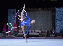 Bakıda bədii gimnastika üzrə Dünya Kuboku yarışlarının sonuncu günü. Azərbaycan, Bakı, 24 iyul 2016