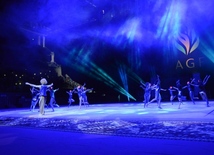 Gala concert, closing ceremony of FIG World Cup Final in Rhythmic Gymnastics held in Baku.
Azerbaijan, Baku, July 24, 2016