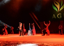 Gala concert, closing ceremony of FIG World Cup Final in Rhythmic Gymnastics held in Baku.
Azerbaijan, Baku, July 24, 2016