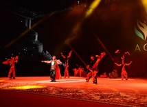 Gala concert, closing ceremony of FIG World Cup Final in Rhythmic Gymnastics held in Baku.
Azerbaijan, Baku, July 24, 2016