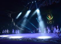 Gala concert, closing ceremony of FIG World Cup Final in Rhythmic Gymnastics held in Baku.
Azerbaijan, Baku, July 24, 2016