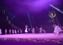 Gala concert, closing ceremony of FIG World Cup Final in Rhythmic Gymnastics held in Baku.
Azerbaijan, Baku, July 24, 2016