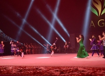 Gala concert, closing ceremony of FIG World Cup Final in Rhythmic Gymnastics held in Baku.
Azerbaijan, Baku, July 24, 2016