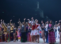 Gala concert, closing ceremony of FIG World Cup Final in Rhythmic Gymnastics held in Baku.
Azerbaijan, Baku, July 24, 2016