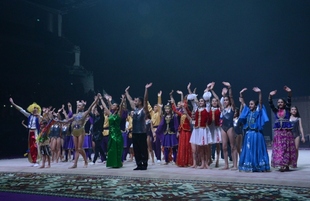 Gala concert, closing ceremony of FIG World Cup Final in Rhythmic Gymnastics held in Baku.
Azerbaijan, Baku, July 24, 2016 