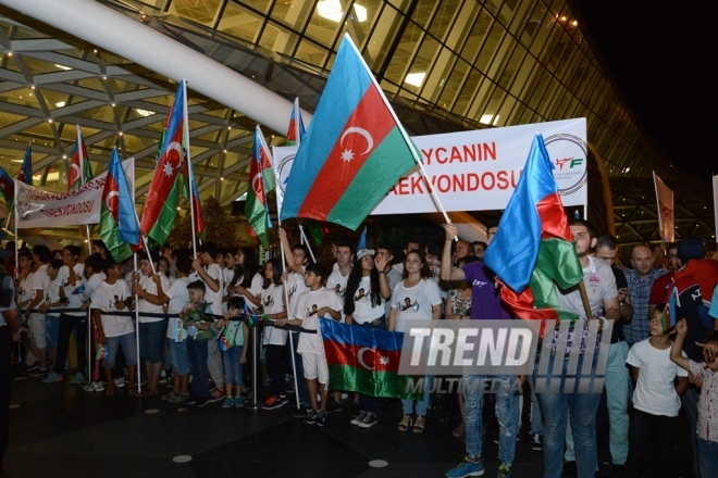 Azərbaycan olimpiyaçıları Vətənə döndülər. Azərbaycan, Bakı, 23 avqust 2016