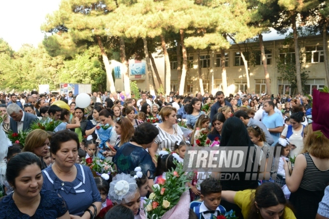 Azerbaijan marks Knowledge Day. Azerbaijan, Baku, 15 sept. 2016