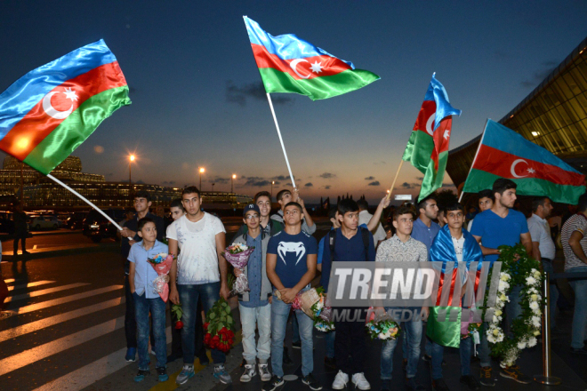 Azərbaycan paralimpiyaçıları Vətənə döndülər. Azərbaycan, Bakı, 22 sentyabr 2016