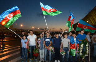 Azərbaycan paralimpiyaçıları Vətənə döndülər. Azərbaycan, Bakı, 22 sentyabr 2016