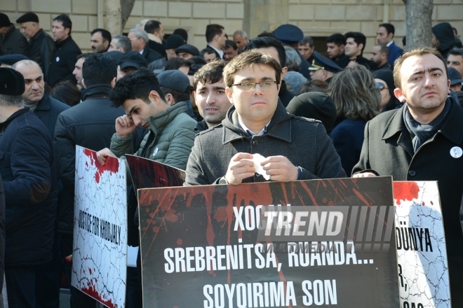 Всенародное шествие в связи с 25-й годовщиной Ходжалинского геноцида. Баку, Азербайджан, 26 февраля 2017