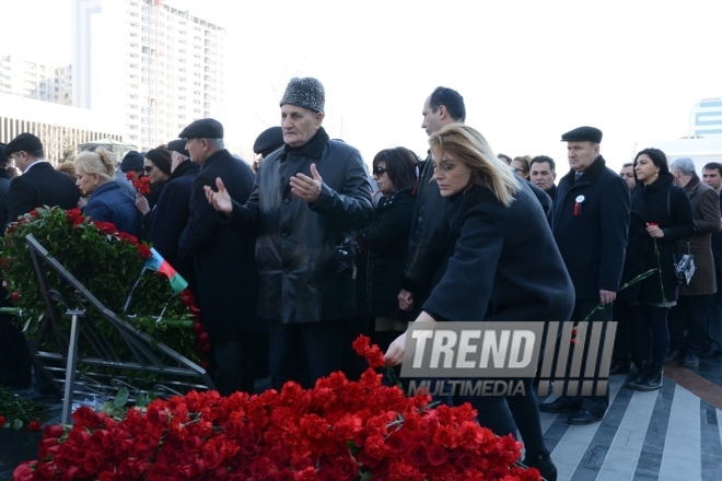 Nationwide march on 25th anniversary of Khojaly genocide. Baku, Azerbaijan. Feb. 26, 2017