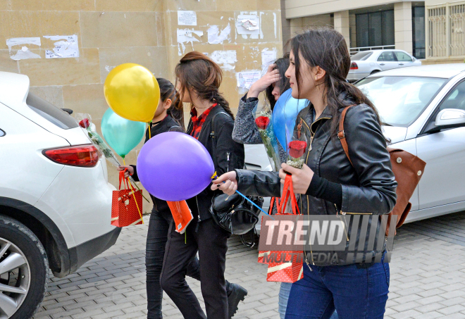 Baku celebrates International Women`s Day. Azerbaijan, 7 march, 2017