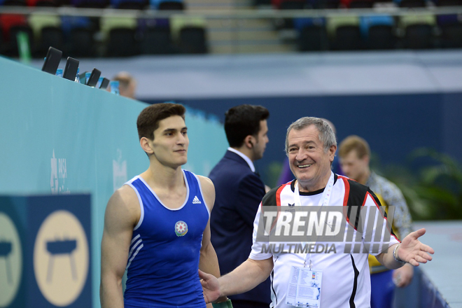 Day 3 of FIG World Cup in artistic gymnastics kicks off in Baku. Azerbaijan, 18 march, 2017
