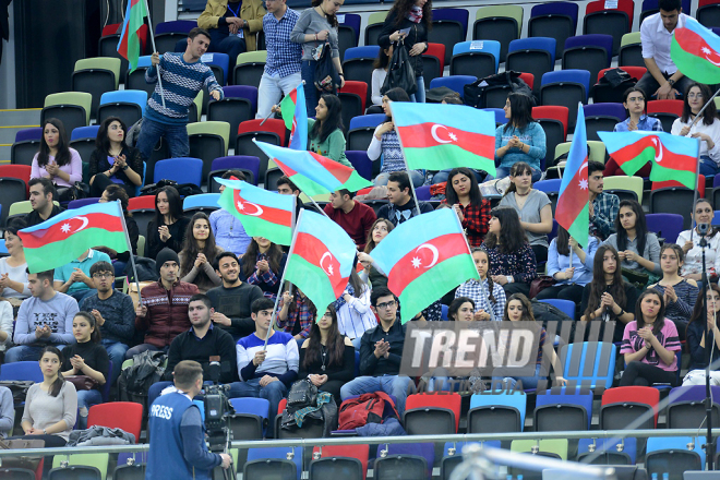 Day 3 of FIG World Cup in artistic gymnastics kicks off in Baku. Azerbaijan, 18 march, 2017
