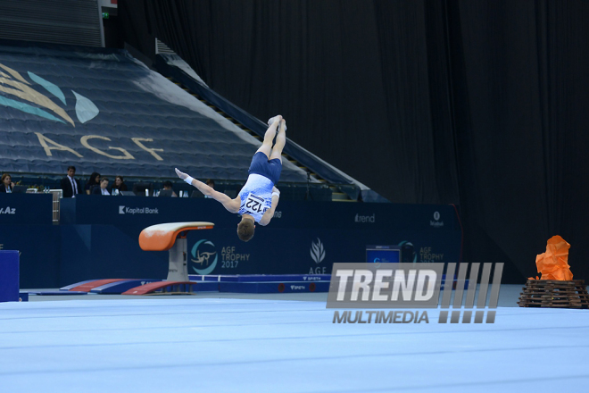 Day 3 of FIG World Cup in artistic gymnastics kicks off in Baku. Azerbaijan, 18 march, 2017
