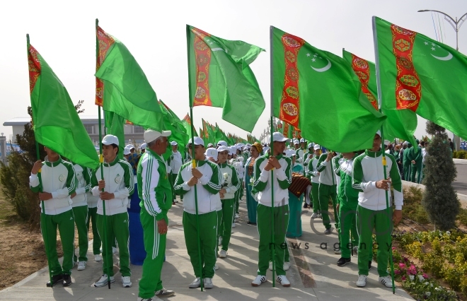 Aşxabad və Türkmənbaşı şəhərlərində "Asiya Oyunları 2017" adlı Beynəlxalq idman konqresi keçirilib.  Türkmənistan, 8 aprel, 2017