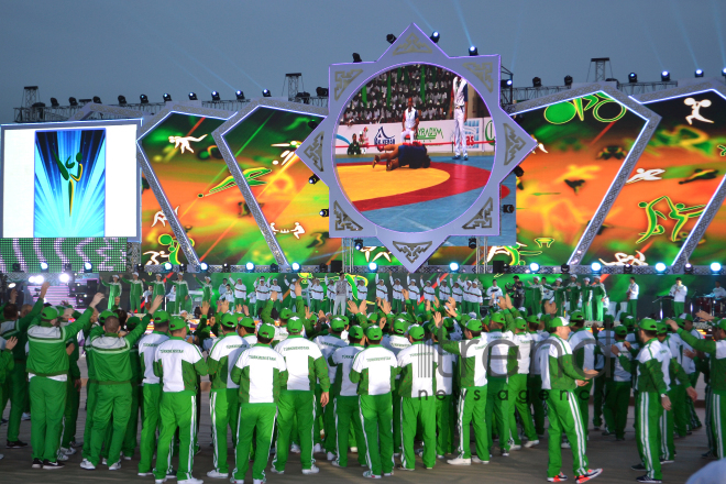 Ashgabat and Turkmenbashi host "Asian Games 2017" International sports congress. Turkmenistan, April,8, 2017