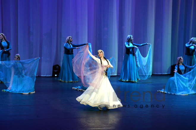 Performance of State Dance Ensemble of the Azerbaijan State Philharmonic Hall named after Muslim Magomayev at the opening ceremony of the first Baku Shopping Festival. Azerbaijan, 10 april, 2017