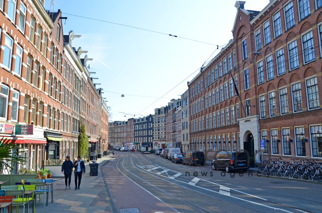 One day in Amsterdam. Amsterdam, Holland, 13 April,  2017