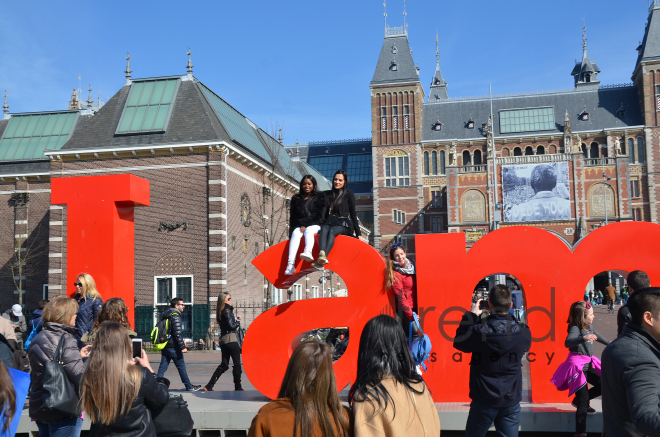 One day in Amsterdam. Amsterdam, Holland, 13 April,  2017