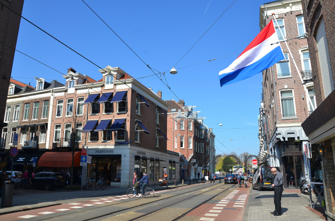 One day in Amsterdam. Amsterdam, Holland, 13 April,  2017