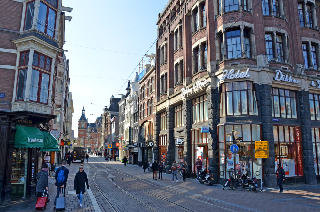 One day in Amsterdam. Amsterdam, Holland, 13 April,  2017