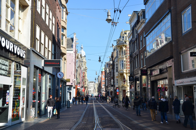 One day in Amsterdam. Amsterdam, Holland, 13 April,  2017